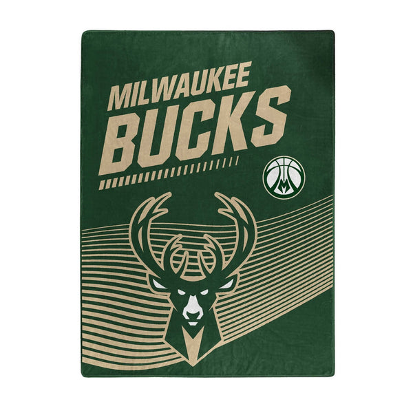 Sweet Home Collection Milwaukee Bucks NBA Officially Licensed Raschel Throw Blanket 60x80