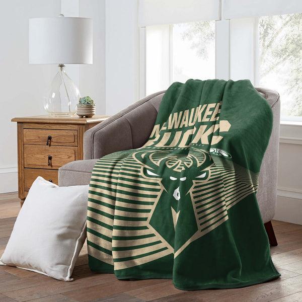 Sweet Home Collection Milwaukee Bucks NBA Officially Licensed Raschel Throw Blanket 60x80