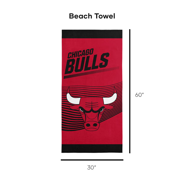 Sweet Home Collection NBA Officially Licensed Chicago Bulls 30" X 60" Beach Towel