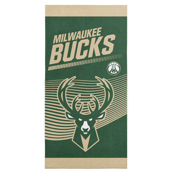 sweet home collection NBA Officially Licensed Milwaukee Bucks 30" x 60" Beach Towel