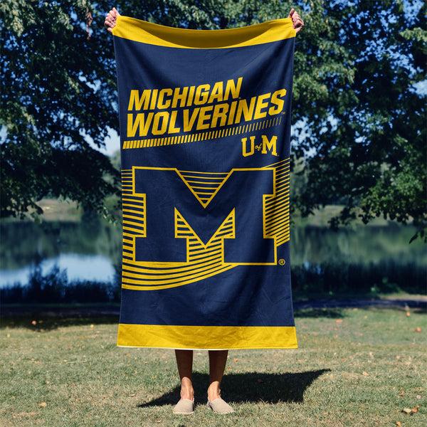Sweet Home Collection NCAA Officially Licensed Michigan Wolverines 30" X 60" Beach Towel