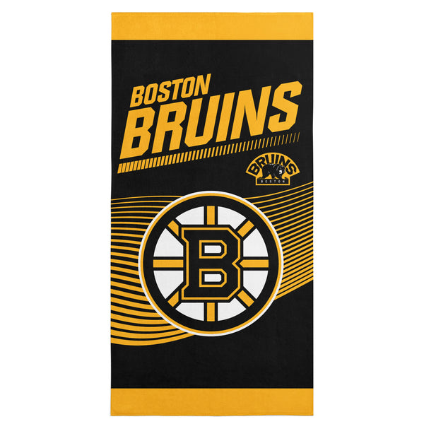 Sweet Home Collection NHL Officially Licensed Boston Bruins 30" X 60" Beach Towel