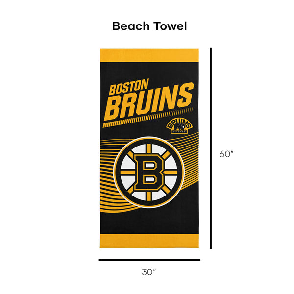 Sweet Home Collection NHL Officially Licensed Boston Bruins 30" X 60" Beach Towel