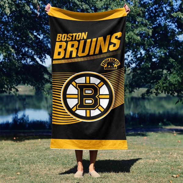 Sweet Home Collection NHL Officially Licensed Boston Bruins 30" X 60" Beach Towel