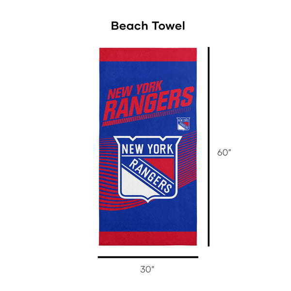 Sweet Home Collection NHL Officially Licensed New York Rangers 30" X 60" Beach Towel