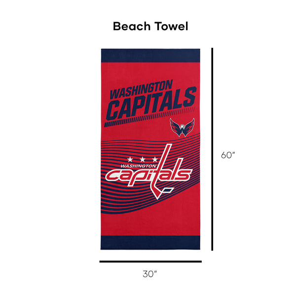 Sweet Home Collection NHL Officially Licensed Washington Capitals 30" X 60" Beach Towel
