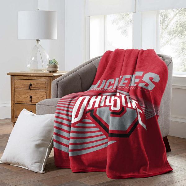 Sweet Home Collection Ohio State Buckeyes NCAA Officially Licensed Raschel Throw Blanket 60x80