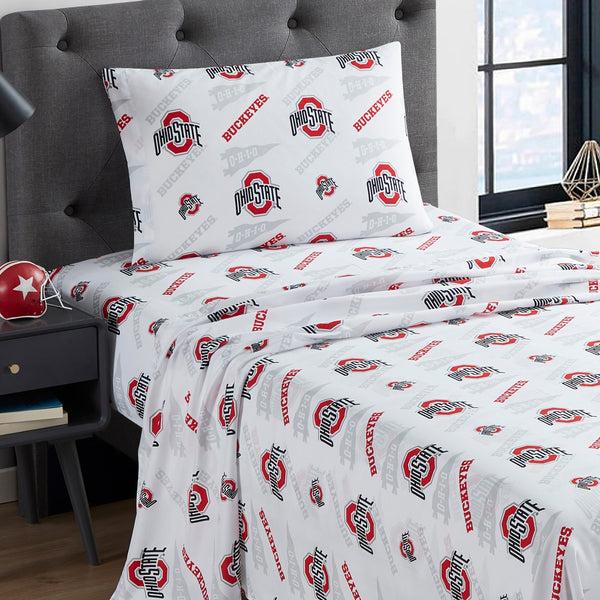 Sweet Home Collection Ohio State Buckeyes NCAA Officially Licensed Sheet Set