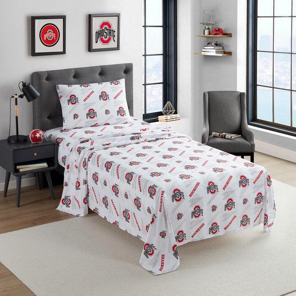 sweet home collection Ohio State Buckeyes NCAA Officially Licensed Sheet Set