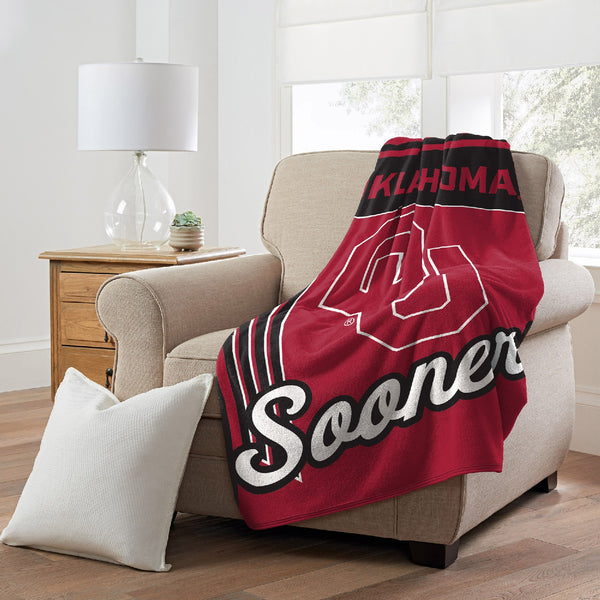 Sweet Home Collection Oklahoma Sooners NCAA Officially Licensed Throw Blanket 46x60