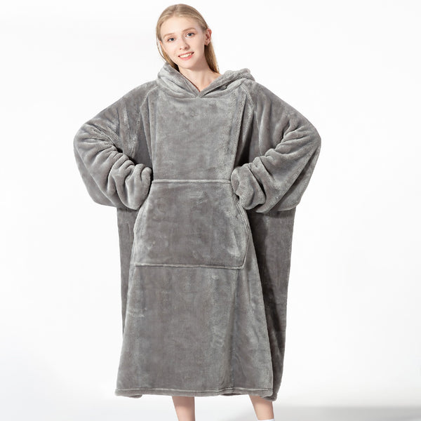 Sweet Home Collection Oversized Wearable Adult Blanket With Sleeves And Hood