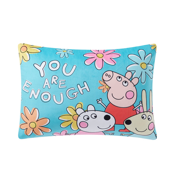 Sweet Home Collection Peppa Pig Kids Reversible Pillow With Removable Shell