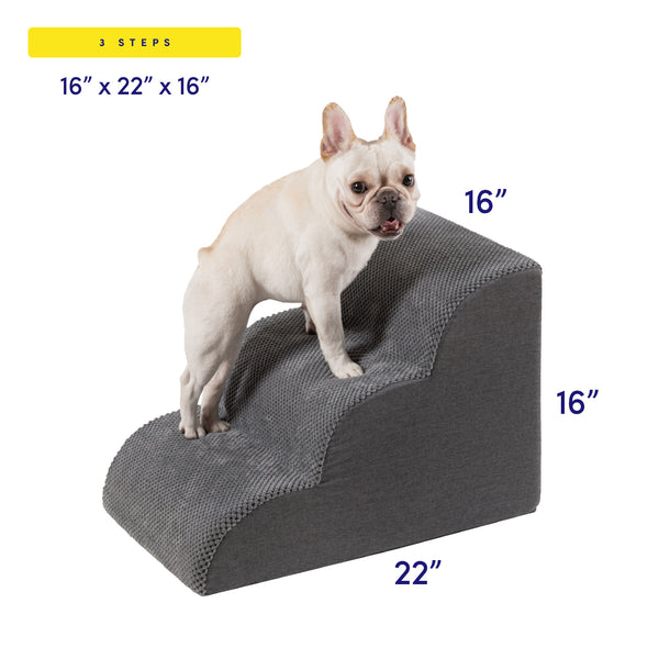 Sweet Home Collection Pet Stairs/Ramp Non Slip High Density Foam 3/4/5 Steps