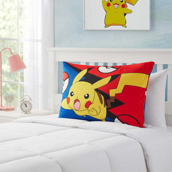 Sweet Home Collection Pikachu Kids Reversible Pillow With Removable Shell