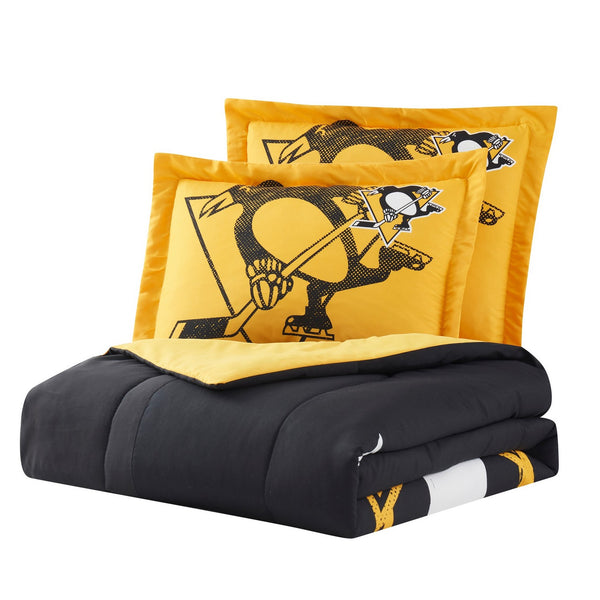 Sweet Home Collection Pittsburgh Penguins NHL Officially Licensed 3-Piece Comforter Set