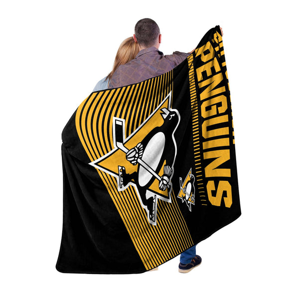 Sweet Home Collection Pittsburgh Penguins NHL Officially Licensed Raschel Throw Blanket 60x80