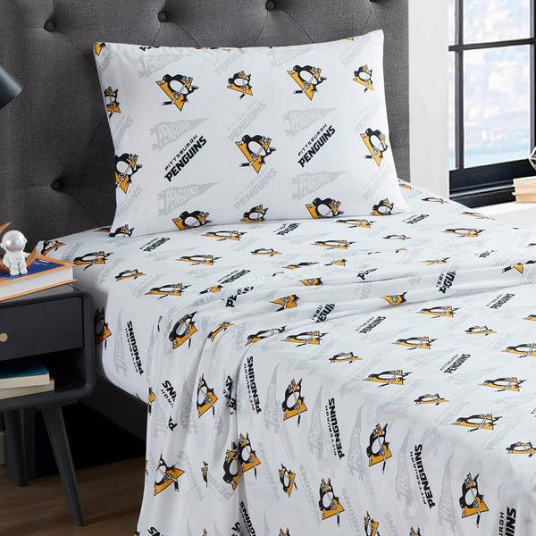 Sweet Home Collection Pittsburgh Penguins NHL Officially Licensed Sheet Set