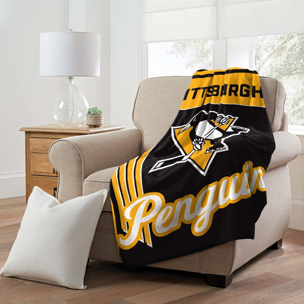 Sweet Home Collection Pittsburgh Penguins NHL Officially Licensed Throw Blanket 46x60