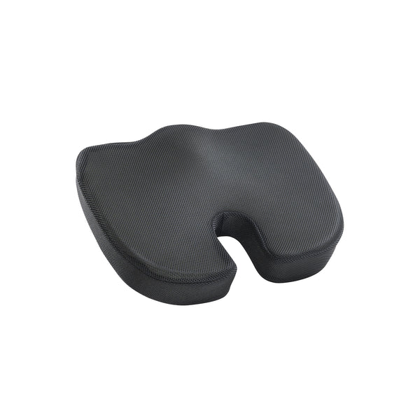 Sweet Home Collection Premium Memory Foam Comfort Chair Cushion Ergonomic Cushion For Chair Car Office Desk Tailbone Relief - Black