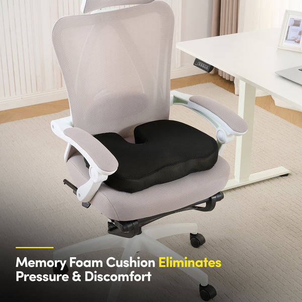 sweet home collection Premium Memory Foam Comfort Chair Cushion Ergonomic Cushion for Chair Car Office Desk Tailbone Relief - Black sweet home collection Premium Memory Foam Comfort Chair Cushion Ergonomic Cushion for Chair Car Office Desk Tailbone Relief - Black
