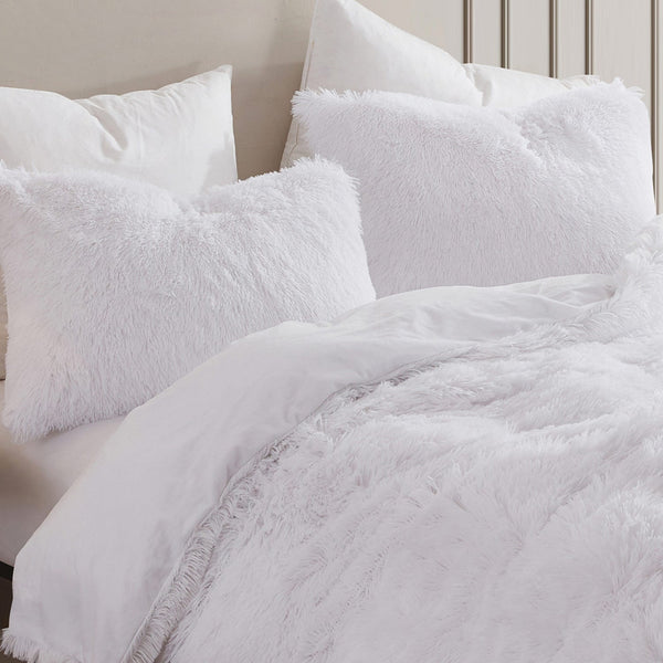 Sweet Home Collection Shaggy Faux Fur 3-Piece Comforter Set
