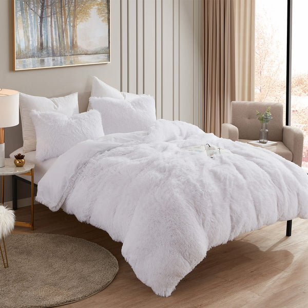 sweet home collection Shaggy Faux Fur 3-Piece Comforter Set sweet home collection Shaggy Faux Fur 3-Piece Comforter Set