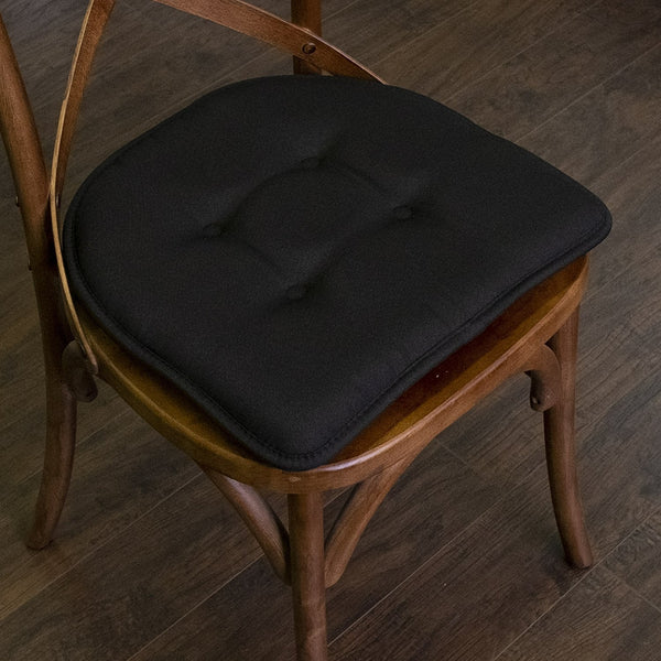 Sweet Home Collection Solid Color U Shaped Memory Foam 17" X 16" Chair Cushions