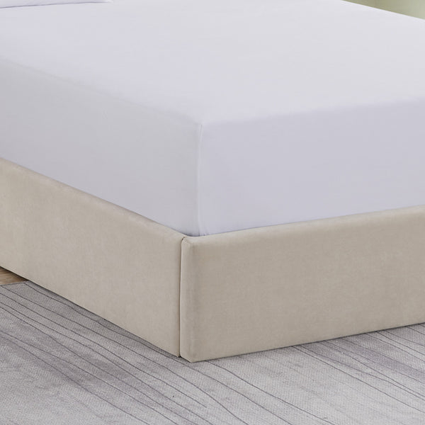 Sweet Home Collection Solid Flannel Fitted Sheet Bottom Sheets With Built In Sheet Straps