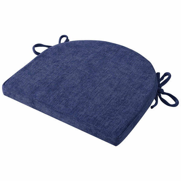 Sweet Home Collection U-Shape Molded Chair Cushion Set With Ties