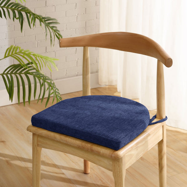 Sweet Home Collection U-Shape Molded Chair Cushion Set With Ties