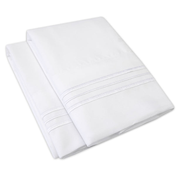 sweet home collection Ultra-Soft 1500 Series Microfiber Embroidered Pillowcase-2 Pack