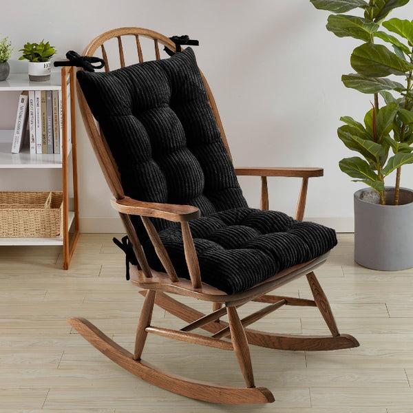 sweet home collection Velvet 2-Piece Rocking Chair Cushion Set