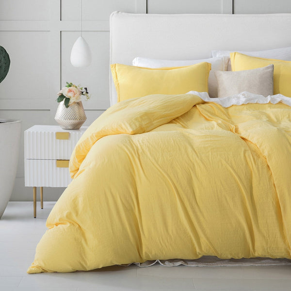 Sweet Home Collection Washed Crinkled 3-Piece Duvet Set