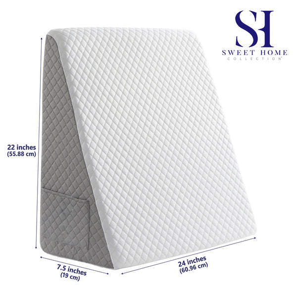 Sweet Home Collection Wedge Support Pillows With High Density Foam