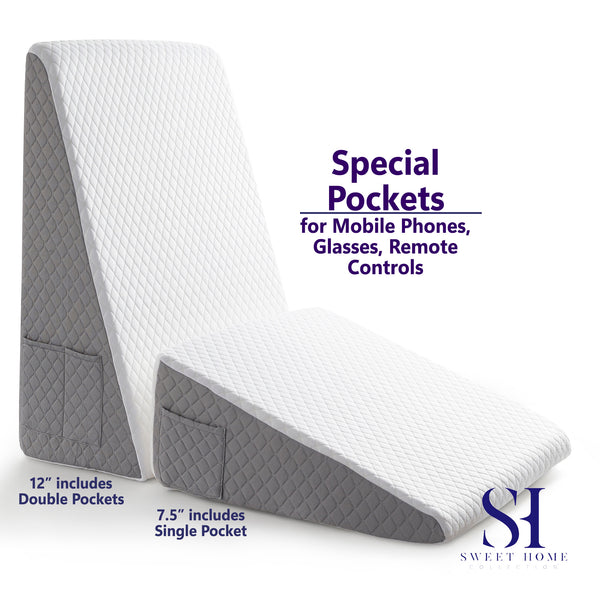 Sweet Home Collection Wedge Support Pillows With High Density Foam