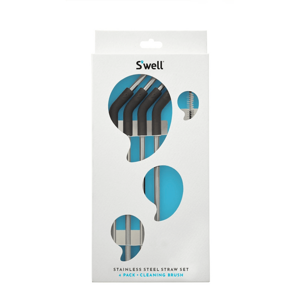 Swell Stainless Steel Straw Set