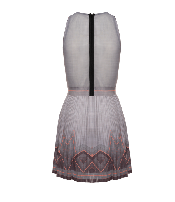 Swiss DEEP V PLEATED DRESS