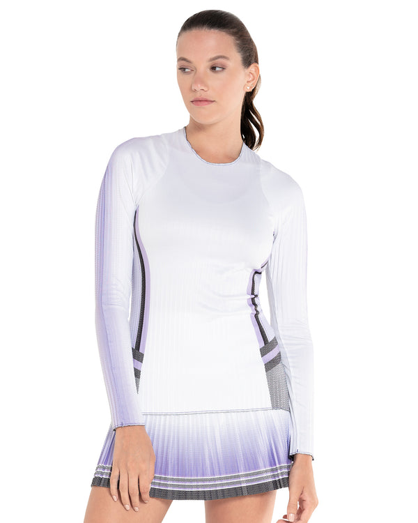 swiss PLEATED L/S CREW LUCKY IN LOVE