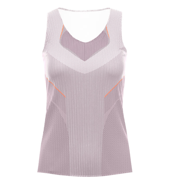 swiss PLEATED V-NECK TANK