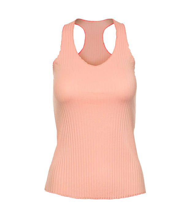 swiss PLEATED V-NECK TANK