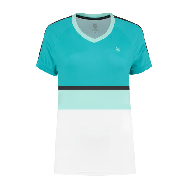 swiss WOMENS HYPERCOURT STRIPE TEE