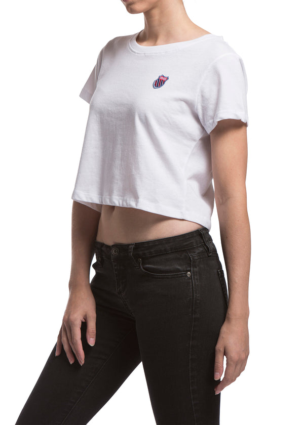 Swiss WOMENS TIEBREAKER CROPPED TEE