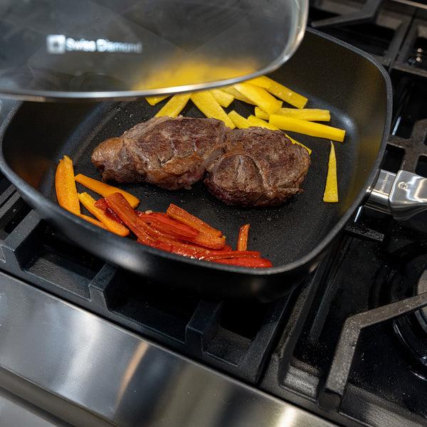 Swiss Diamond CHD Nonstick 11" X 11" Square Saute Pan With Glass Lid