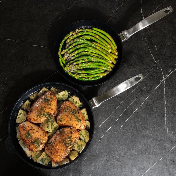 Swiss Diamond CXD DOU Ceramic Nonstick 2-Piece Fry Pan Set (9.5" & 11")