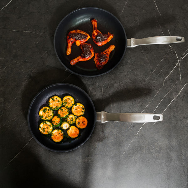 Swiss Diamond CXD DOU Ceramic Nonstick 2-Piece Small Fry Pan Set (8" & 10.25")