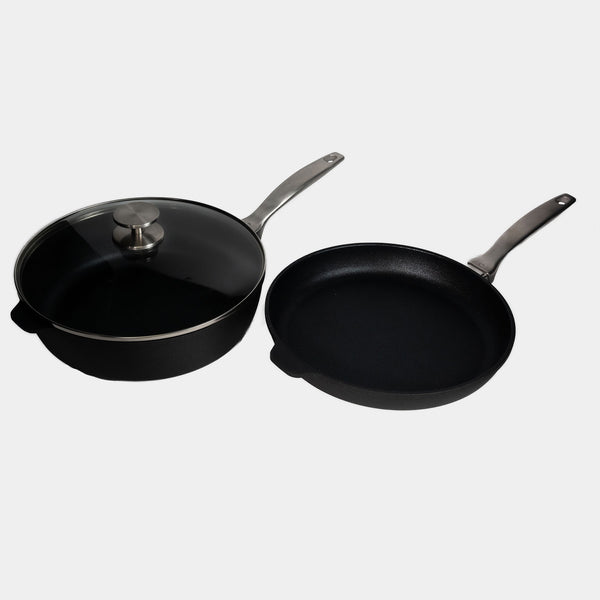 swiss diamond CXD DOU Ceramic Nonstick 3 Piece Set - 11" Fry and Saute Pan