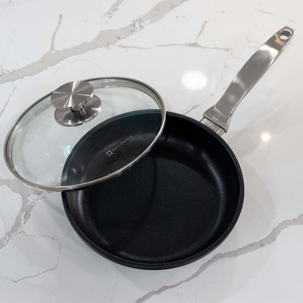 Swiss Diamond CXD DOU Ceramic Nonstick Fry Pan With Glass Lid