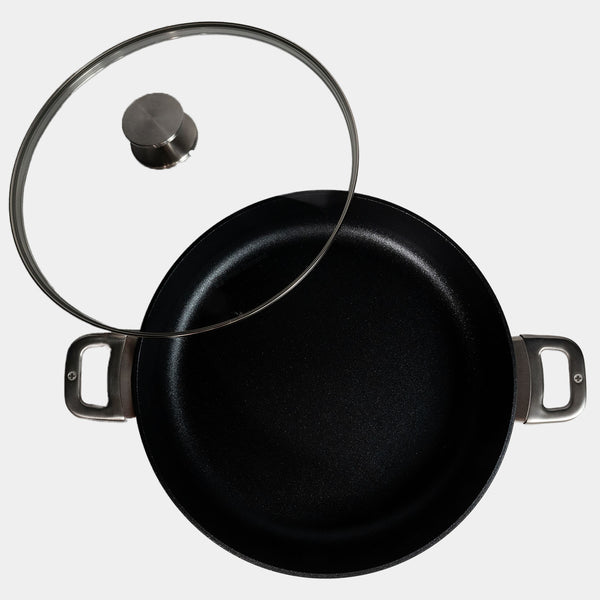 swiss diamond CXD DOU Ceramic Nonstick Induction Sauteuse with Lid