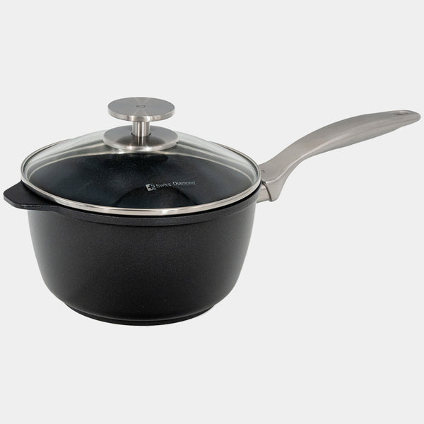 swiss diamond CXD DOU Ceramic Nonstick Saucepan with Glass Lid