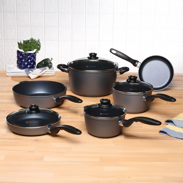 Swiss Diamond HD Nonstick 10-Piece Set - Gourmet Kitchen Kit - Induction